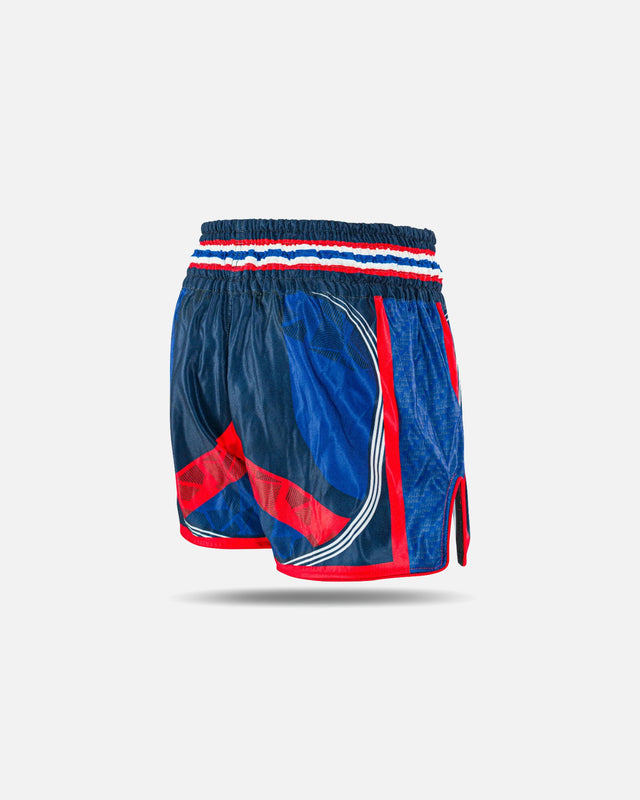 Muay Thai trenky King Pro Boxing Flag – Modré