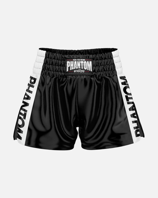 Shorts de Muay Thai Phantom Athletics Apex – Noir/Blanc