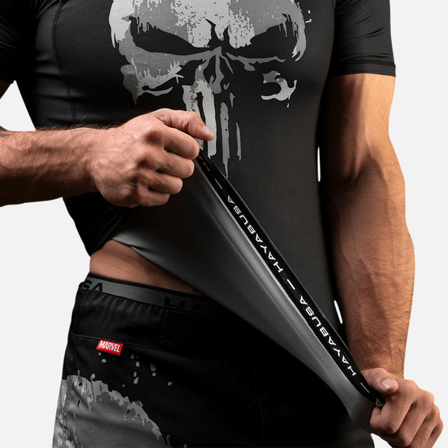 Rashguard Hayabusa x Marvel The Punisher Maniche Corte – Nero