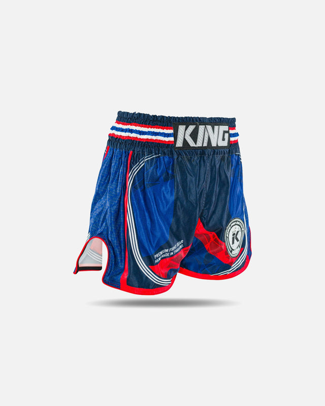 Muay Thai trenky King Pro Boxing Flag – Modré
