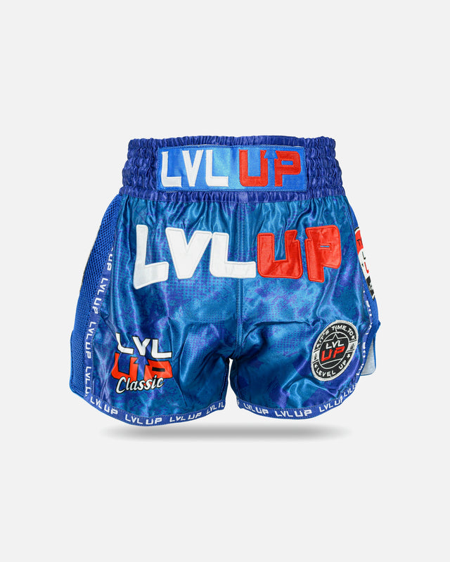 Pantaloncini Muay Thai LVL UP Stadium – Blu