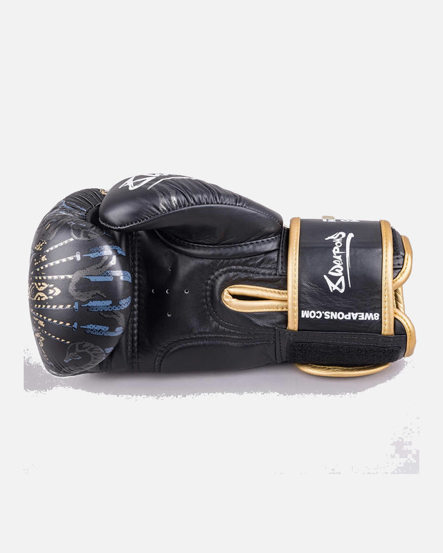 Guantes de boxeo 8 WEAPONS Three Elephants 2.0 – Negro/Oro