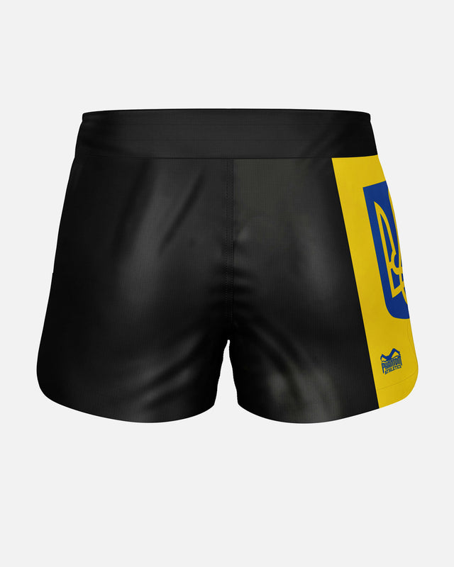 Shorts de MMA Phantom Athletics Fusion-R Team Ukraine – Bleu/Jaune