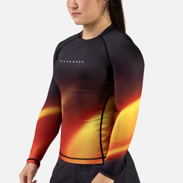 Rashguard Hayabusa Apex Nova – Dlouhé rukávy Dámské – Oranžový