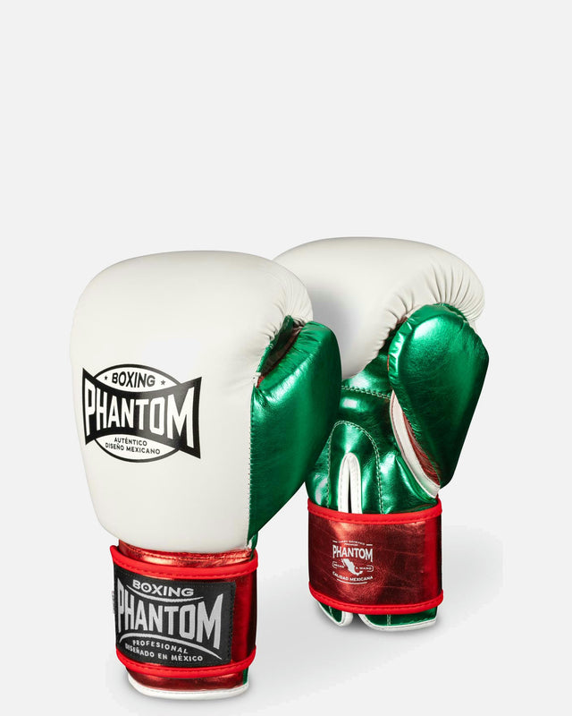 Boxerské rukavice Phantom Athletics Mexico – Bílé/Zelené/Červené