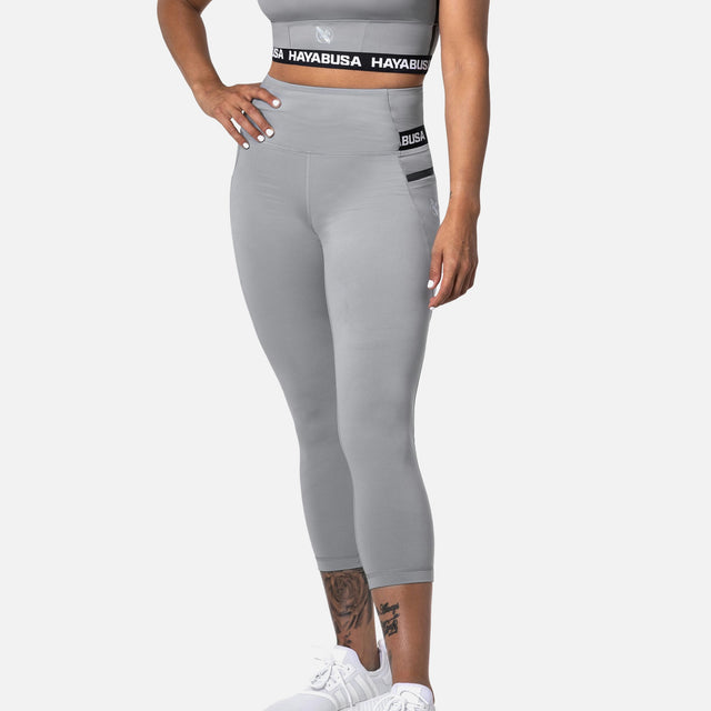 Leggings Hayabusa High Rise 3/4 Mujer - Gris
