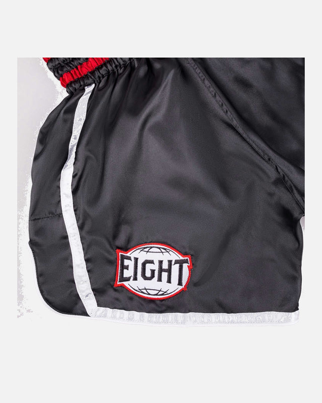 Shorts de Muay Thai 8 WEAPONS Bangkok – Noir/Blanc