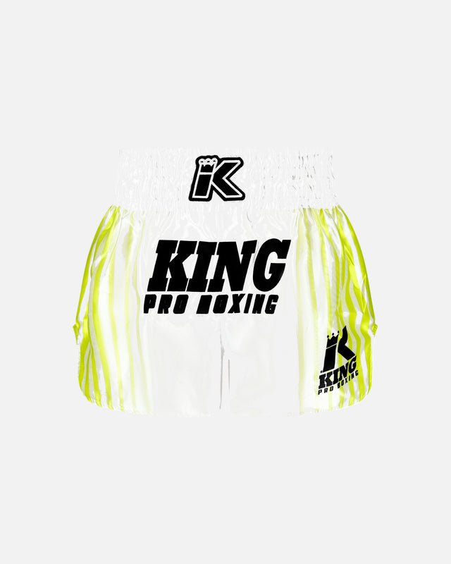Shorts de Muay Thai King Pro Boxing Bloodline – Blanc