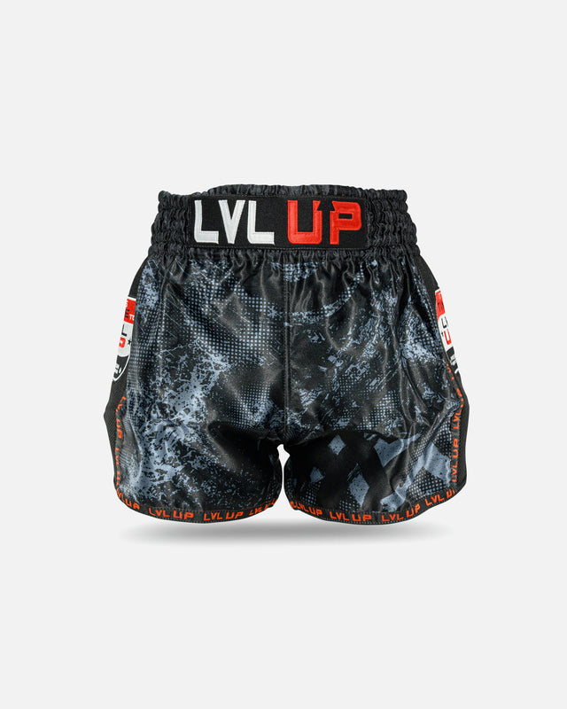 LVL UP Muay Thai Shorts TKO - Schwarz