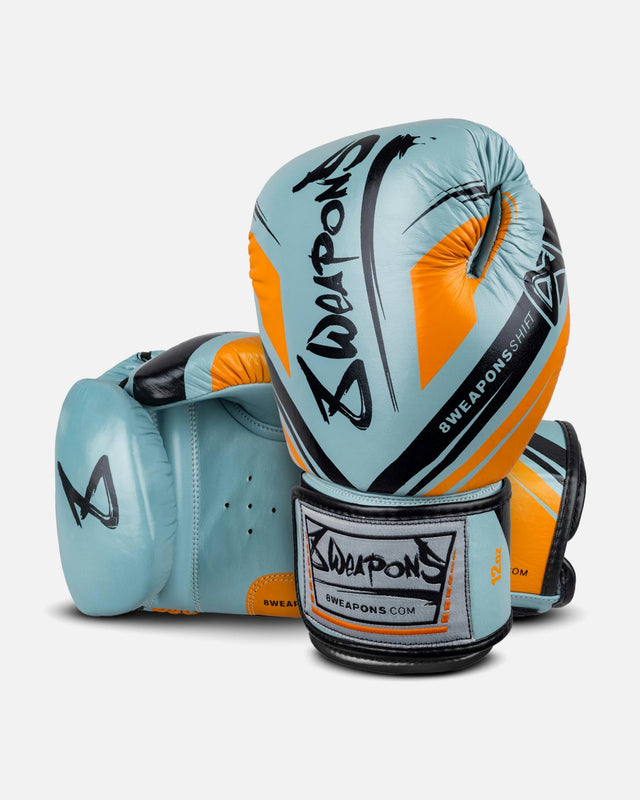 8 WEAPONS Boxningshandskar Shift – Isgrå/Orange