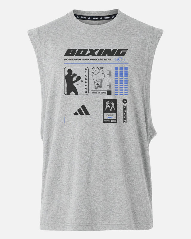 Adidas T-Shirt Boxing Graphic Line SL T-Shirt - Grå