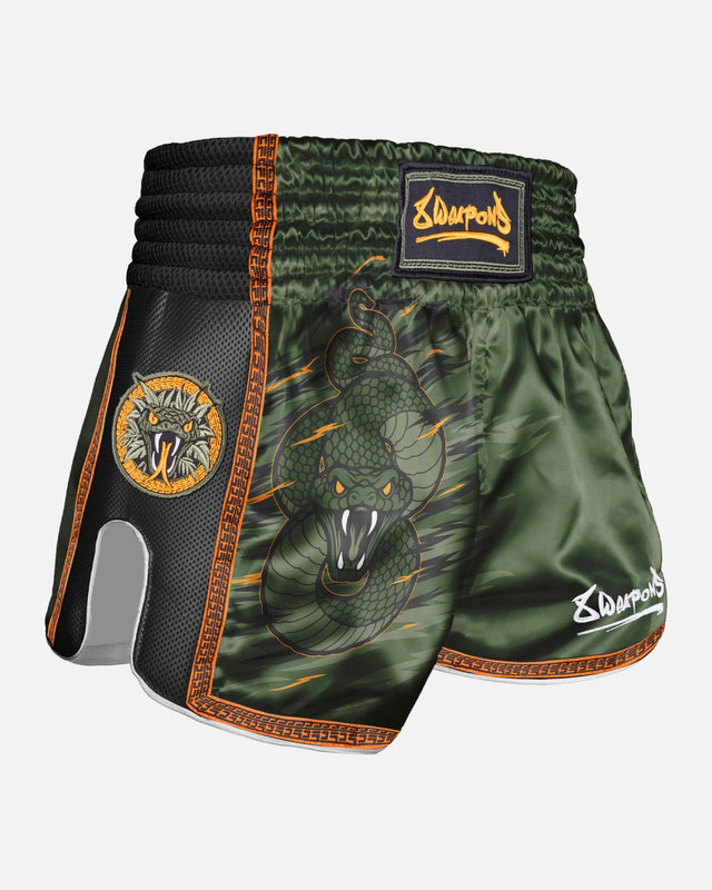 Pantaloni scurți Muay Thai 8 WEAPONS Beastial Viper – Kaki