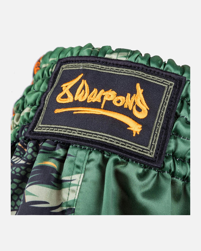 Pantaloni scurți Muay Thai 8 WEAPONS Beastial Viper – Kaki