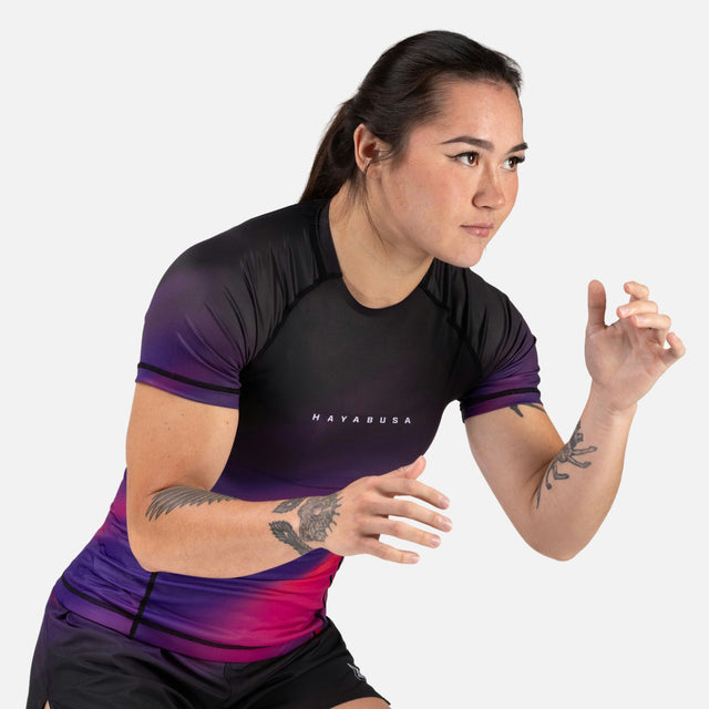 Rashguard Hayabusa Apex Nova Mangas Curtas Mulher – Roxo