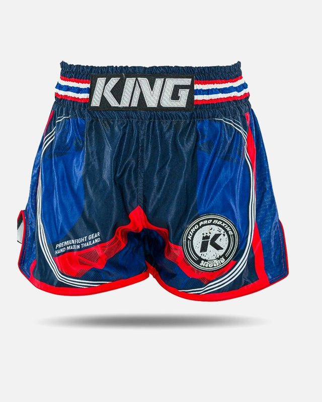 Muay Thai trenky King Pro Boxing Flag – Modré