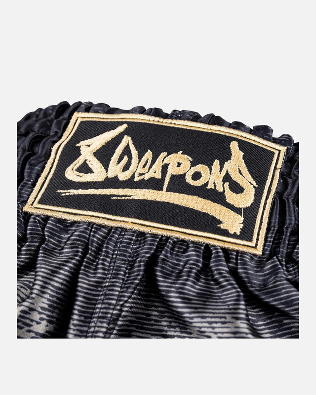 8 WEAPONS Muay Thai shorts Hanuman – Sort/Guld
