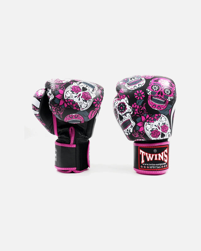 Guantes de boxeo Twins FBGVL4 Skull – Rosa