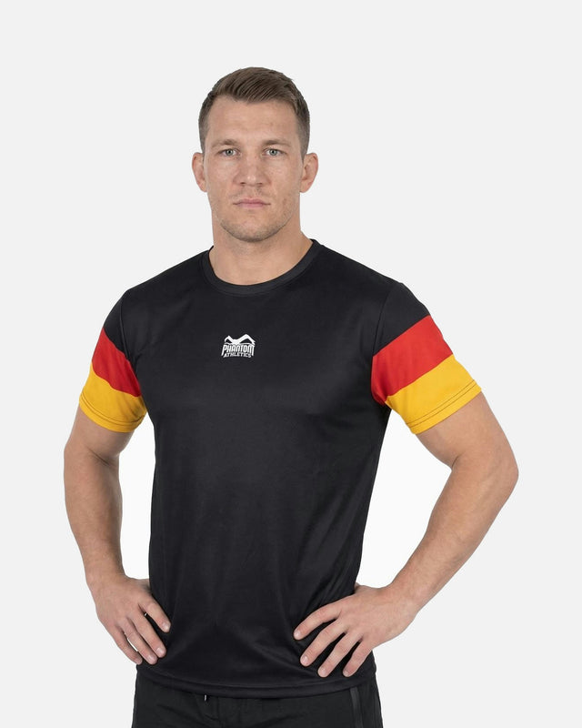 T-shirt da allenamento Phantom Athletics EVO+ Team Germany – Nero/Rosso/Oro