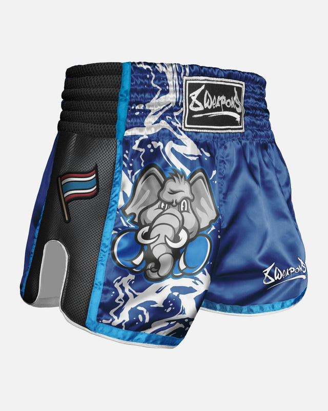 8 WEAPONS Muay-Thai-Shorts Jipe – Blau