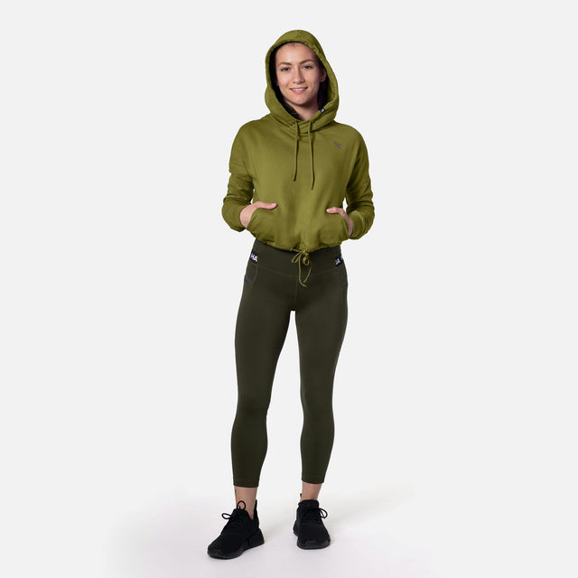 Hayabusa Leggings High Rise 3/4 Kvinder - Olivengrøn