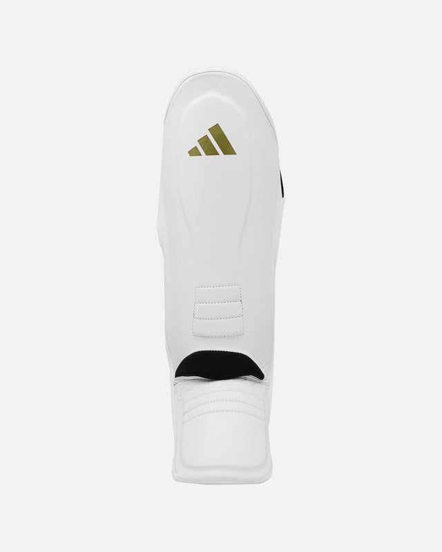 Espinilleras Adidas Speed Thai Shin-n-Step – Blanco/Oro