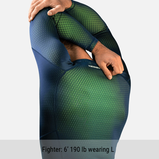 Rashguard Hayabusa Fusion Manches Longues – Bleu/Vert