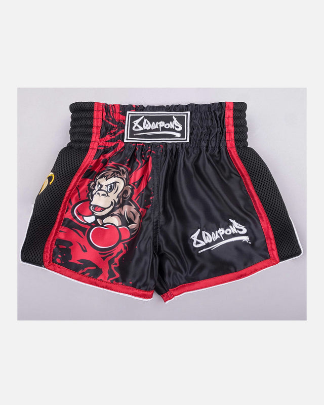 Pantalones de Muay Thai 8 WEAPONS Joe – Negro/Rojo