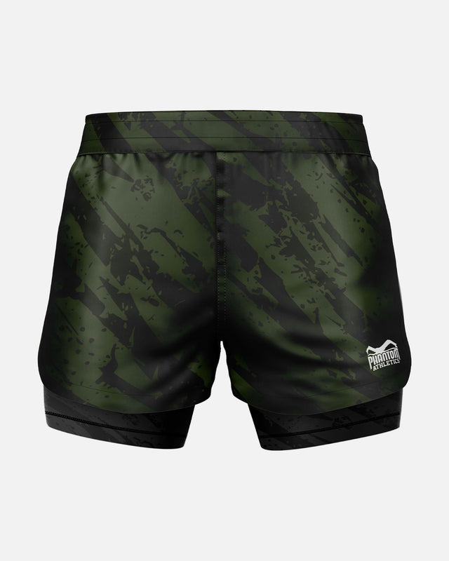 Phantom Athletics MMA Shorts Fusion 2in1 Camo Tiger - Groen