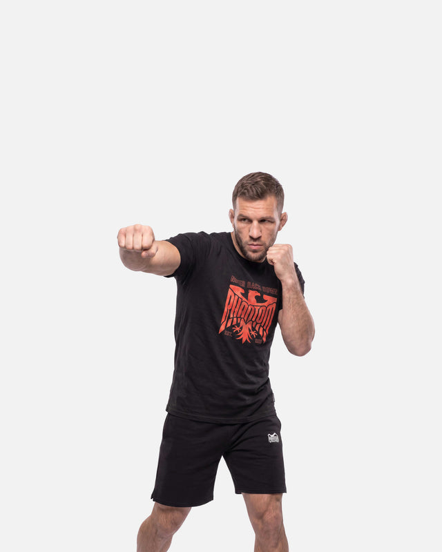 Camiseta Phantom Athletics Germany Never Back Down – Negro/Rojo