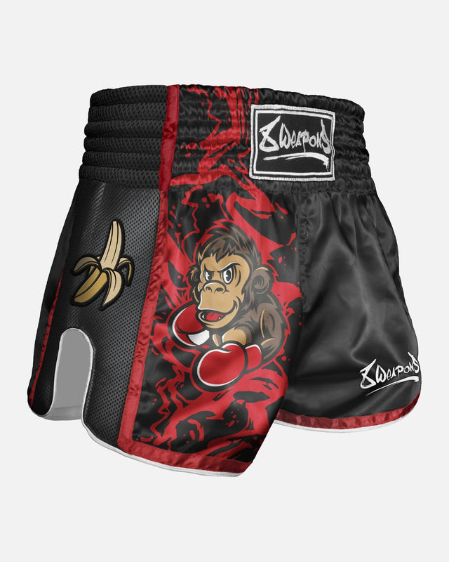 Pantalones de Muay Thai 8 WEAPONS Joe – Negro/Rojo