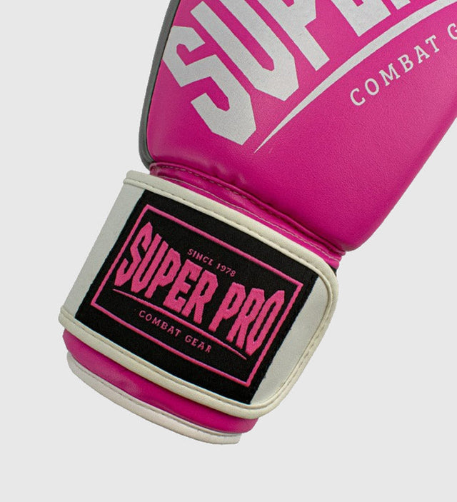 Gants de boxe Super Pro Rebel – Rose/Blanc/Noir
