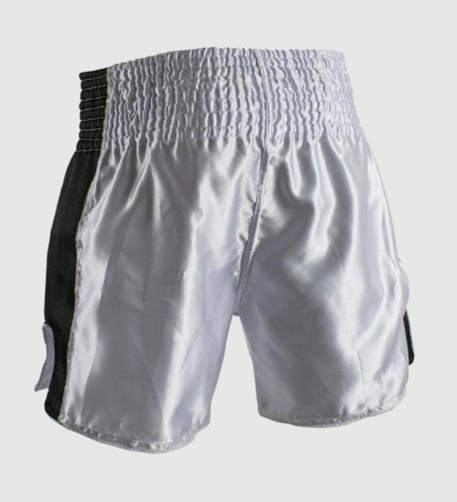 Pantaloncini Kickboxing Super Pro Brave – Bianco/Nero