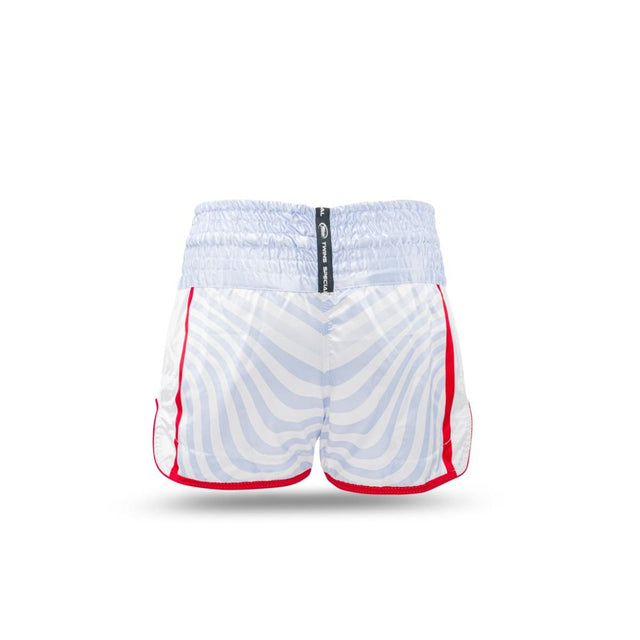 Pantaloncini Muay Thai Twins TBT8 – Bianco/Rosso