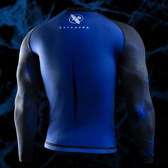 Rashguard Hayabusa x UFC BJJ Maniche Lunghe – Blu/Nero