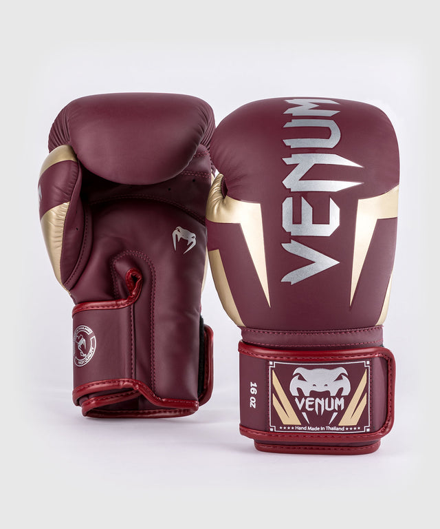 Venum Boxningshandskar Elite – Burgundy Rött/Guld