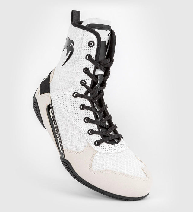 Chaussures de boxe Venum Elite – Blanc/Noir – Chaussures de boxe