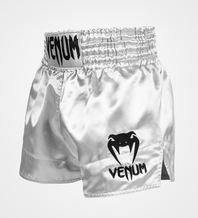 Pantaloni scurți de kickboxing Venum Classic – Argintiu/Negru