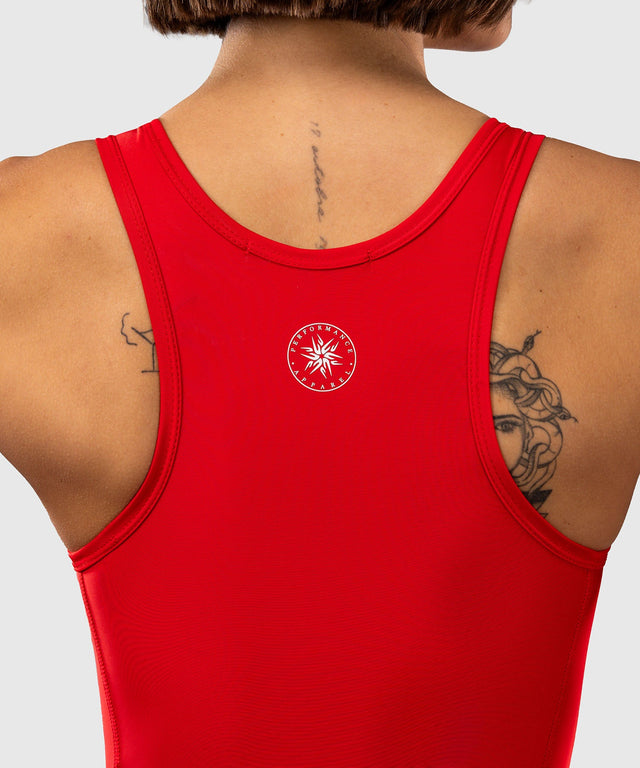Rashguard Venum Challenger para mujer – Rojo