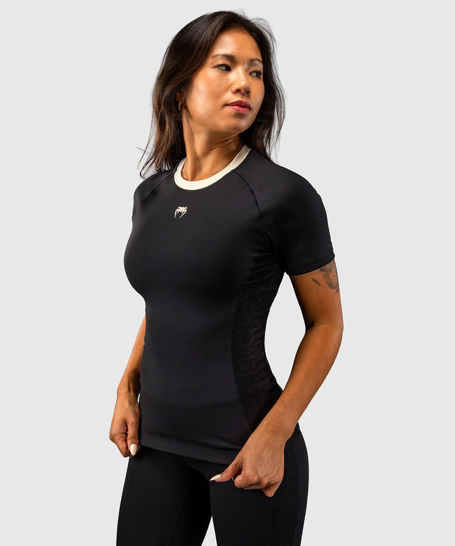 Rashguard Venum Viper manga corta para mujer - Negro