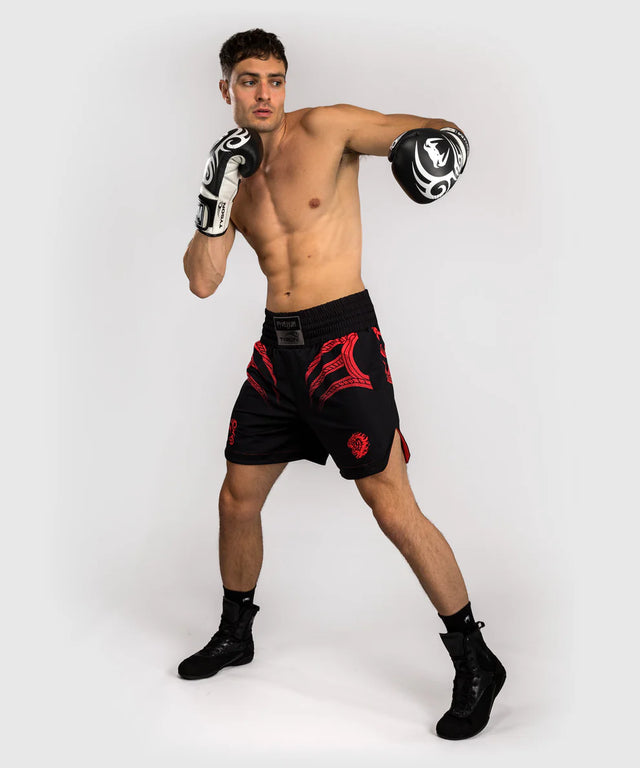 Pantaloncini da boxe Venum x Mike Tyson Tiger – Nero/Rosso