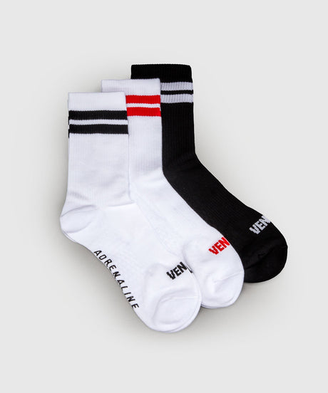Skarpety sportowe Venum Adrenaline 3-Pack – Czarne/Białe/Czerwone