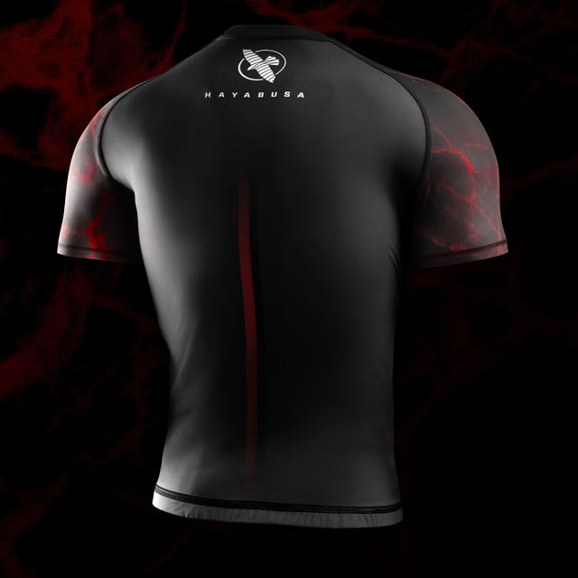 Rashguard Hayabusa x UFC BJJ Maniche Corte – Nero/Rosso