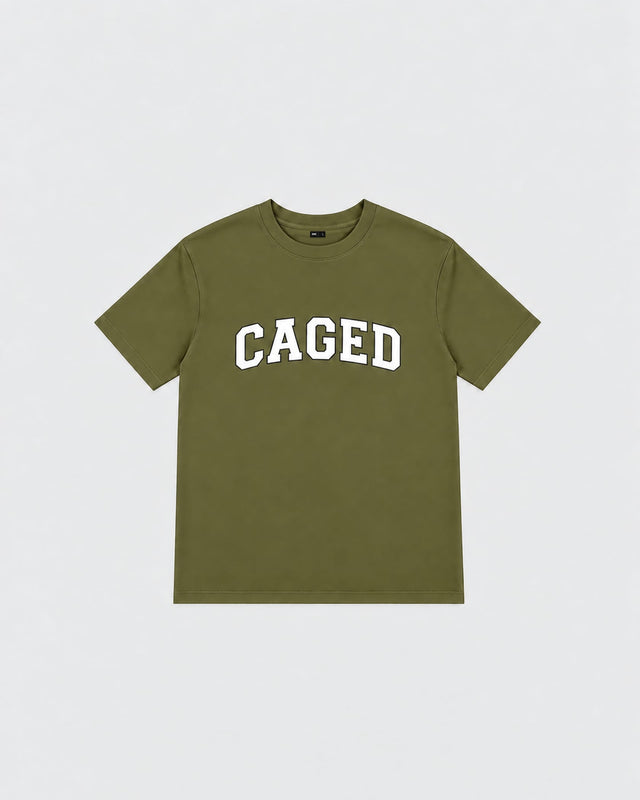 Triko Caged Varsity – Khaki zelené