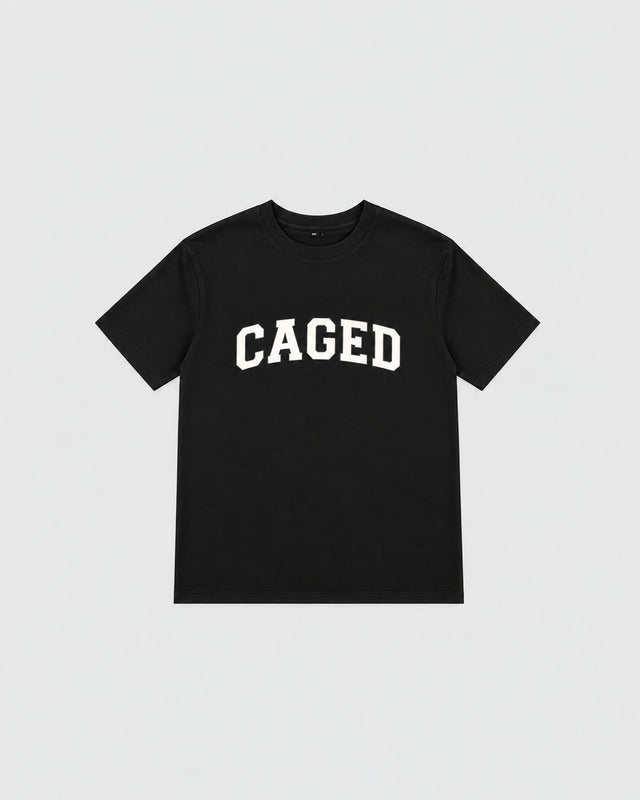 Camiseta Caged Varsity – Negro