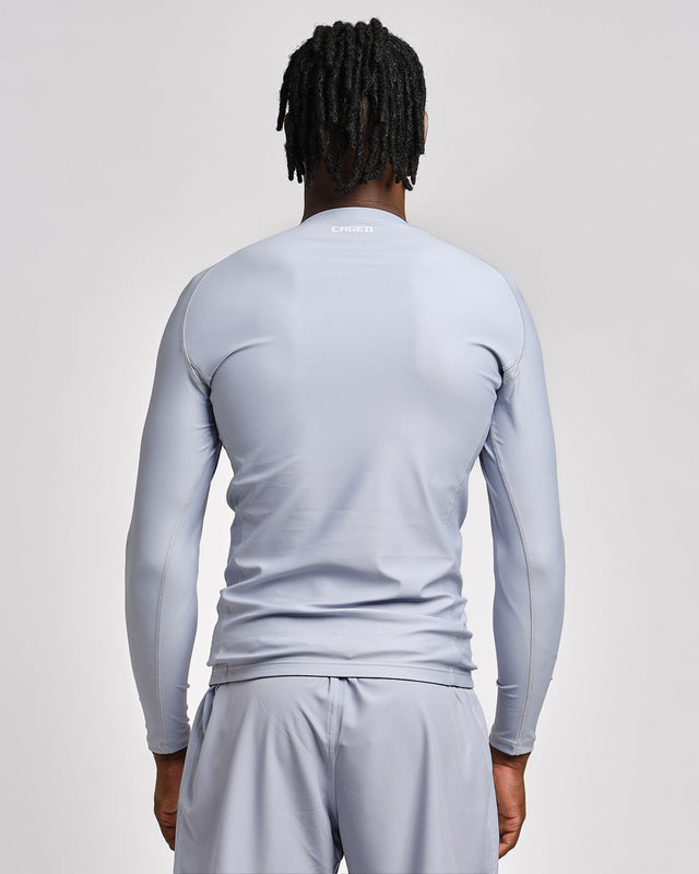 Rashguard Caged Tactical Manga Comprida – Cinzento Gunmetal