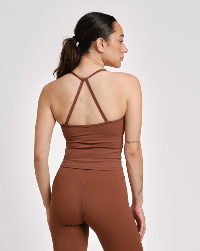Caged Tank Top Aspire - Mocha