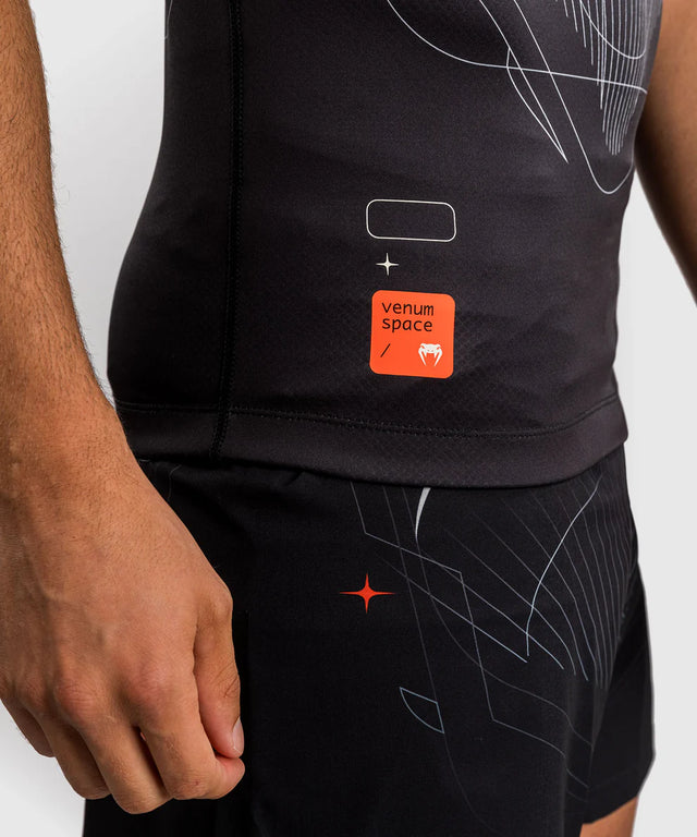 Rashguard Venum Eclipse cu mâneci scurte – Negru