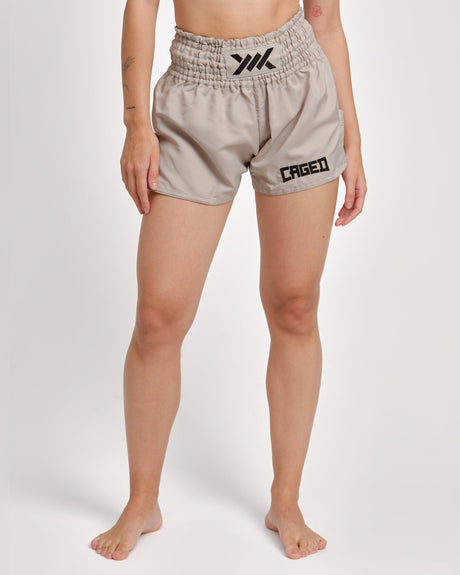 Pantaloncini Muay Thai Caged Classic – Grigio