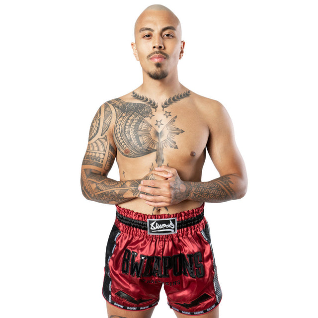 Pantalones de Muay Thai 8 WEAPONS Carbon – Rojo