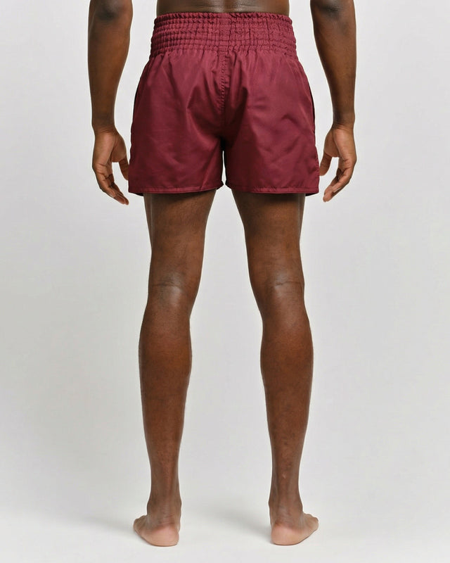 Muay Thai trenky Caged Classic – Bordeaux/Bílé